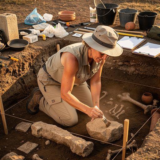 Múzeumi kiállítás, amely az ősi kultúrák életét és tárgyi emlékeit mutatja be.